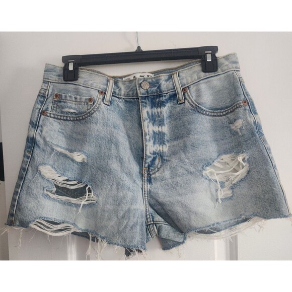 DAZE Denim Cutoff Shorts Womens Size 27 Small Light Wash High Rise Raw Hem NEW - Picture 10 of 10